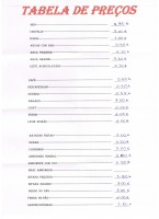 Tabela de Preços 